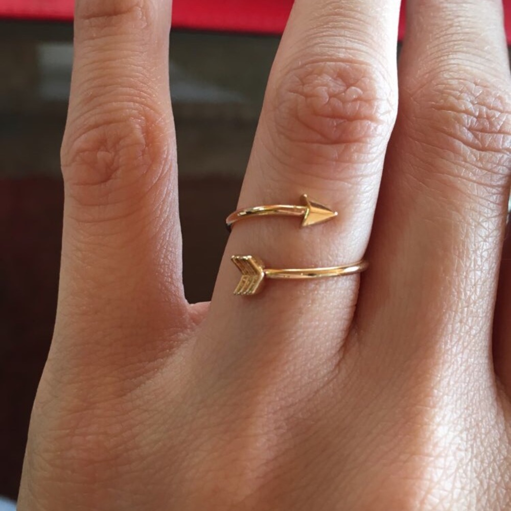 🆕 BOHO GOLD ADJUSTABLE ARROW RING - Picture 4 of 4